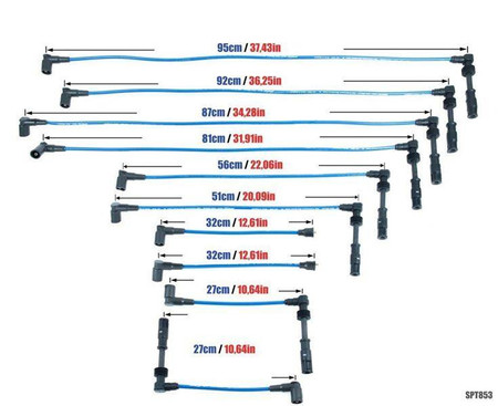 Ignition Leads Audi V8 100 S6 3.6 4.2L V8 91-97 Red