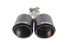 Double exhaust tip 101 mm inlet 76 mm SLIDE 