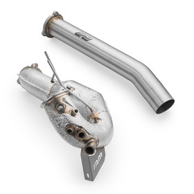 Downpipe with muffler Audi A6 S6/Avant/Sportback/Avant Quattro 3.0 TDI with middle section and heat shield