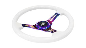 SLIDE steering wheel 350 mm wood white NeoChrome - 30 mm offset 