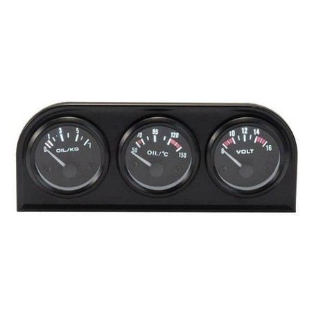 52mm 3in1 kit Oil Temp Gauge Water Temp Gauge Temperature Oil Pressure Gauge