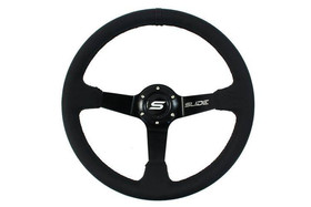 SLIDE steering wheel 350 mm leather black - 90 mm offset
