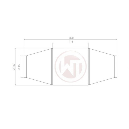 Catalytic Converter 100 CPSI EURO 6 120x300mm Wagner Tuning