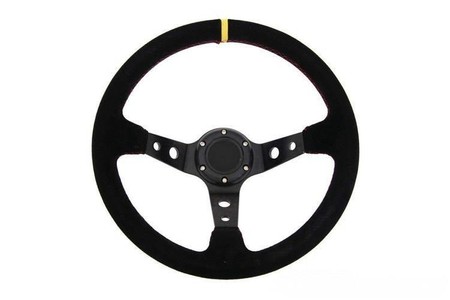 Sport steering wheel PRO 350mm offset:80mm Yellow Suede