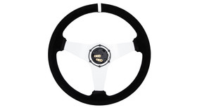 SLIDE steering wheel 350 mm suede white - 20 mm offset