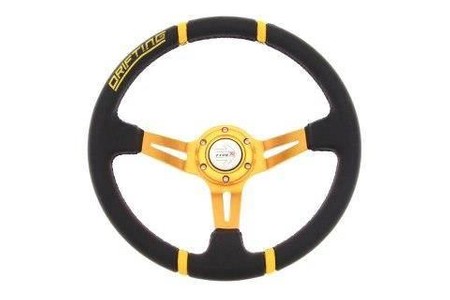 Sport steering wheel PRO 350mm offset:80mm Leather Black