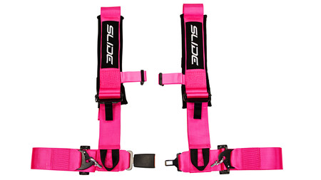 Racing seat belts SLIDE V2 pink 4p 3" E4