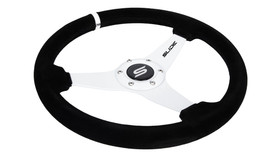 SLIDE steering wheel 350 mm suede white - 20 mm offset
