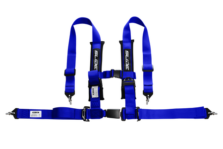 Racing seat belts SLIDE 4p 2" blue E4 homologation 