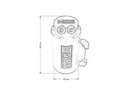 Oil Catch Tank 15mm Czarny D1Spec