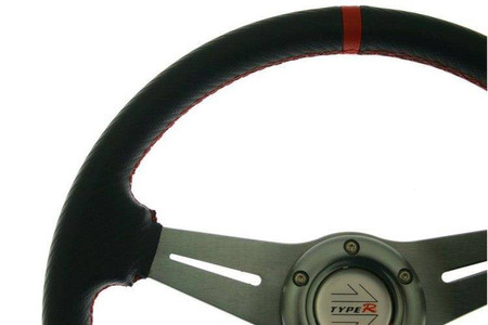PRO sport steering wheel 350 mm red carbon – 20 mm offset