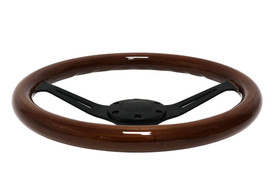 Steering wheel 350 mm – wood, Black