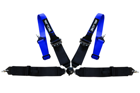 Racing seat belts SLIDE Quick 4p 2"+3" blue - black 