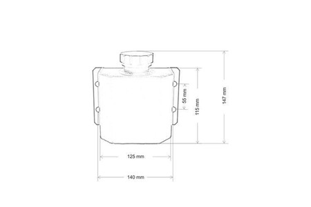 Oil Catch Tank Bulkhead 1L Silver