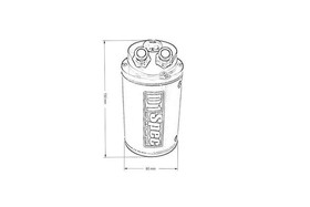 Oil Catch Tank 15mm Srebrny + Filtr D1Spec