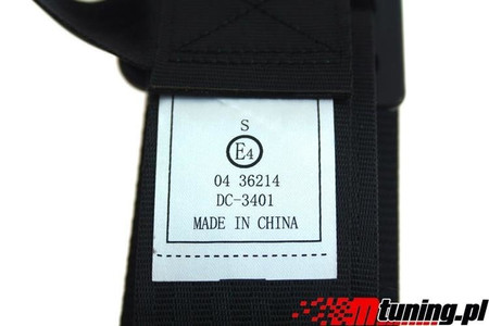 Racing harness 3-point 2" red – E4 homologation