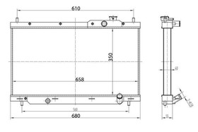 Sportowa chłodnica wody Honda Civic 2001-2005 D17