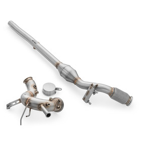 Downpipe + DPF OFF Volkswagen Golf VIII 2.0 TDI GTD DPF removal with OBD catalytic converter and middle section