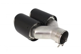 Dual exhaust tip 2×89 mm, inlet 57 mm – carbon, size L