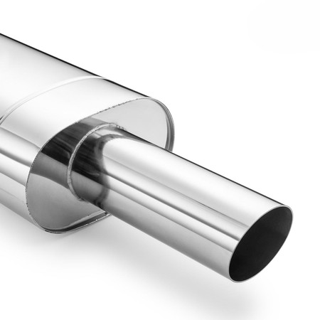 Universal elliptical muffler E209 90C 50 with embossing