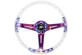 SLIDE steering wheel 350 mm acrylic transparent NeoChrome - 70 mm offset 