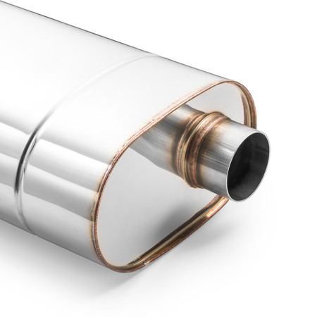 Rear Muffler for Chevrolet Corvette 5.7 V8 – Stainless Steel, Weld-On