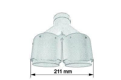 Podwójna końcówka tłumika 101 mm wejście 76 mm SLIDE