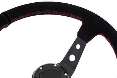 PRO sport steering wheel 350 mm black suede – 80 mm offset