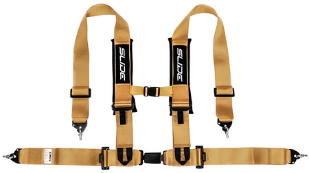 Racing seat belts SLIDE V2 gold 4p 3" E4