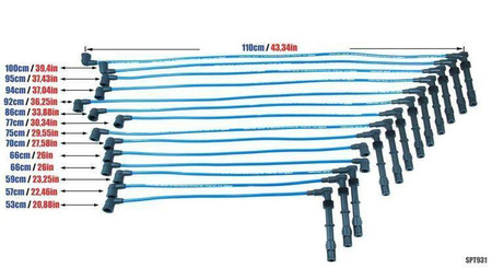 Ignition Leads Mercedes S600 SL600 6.0 V12 91-93 Blue