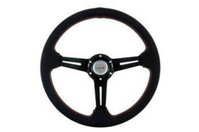 Kierownica sportowa PRO 350 mm czarna skórzana – offset 40 mm