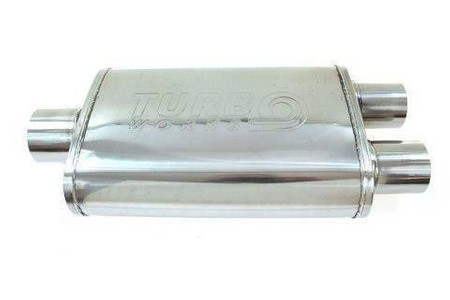 Center Muffler 57 - 51mm TurboWorks LT 304SS 355mm