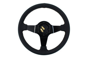 SLIDE steering wheel 350 mm leather black - 90 mm offset