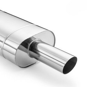 Universal elliptical muffler E207 76C 50 with embossing