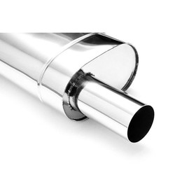 Universal elliptical muffler E203H with embossing