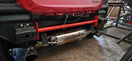 Rear Strut Bar Toyota GR Yaris GR Four (behind bumper) Black