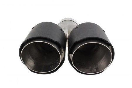 Dual exhaust tip 2×89 mm, inlet 57 mm – carbon, size L