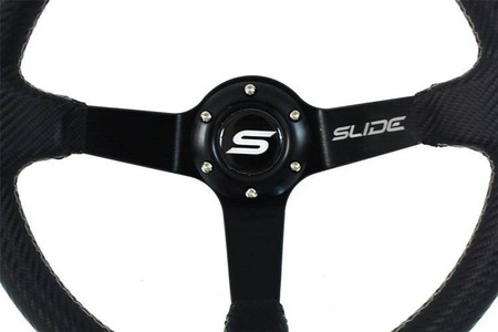 Kierownica SLIDE 350 mm carbon offset 90 mm Silver Strip