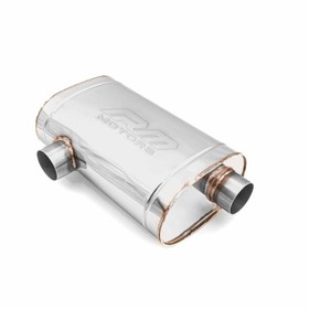 Sports Straight-Through Muffler E008 63/350 Elliptical – Embossed, Universal, Stainless Steel T304