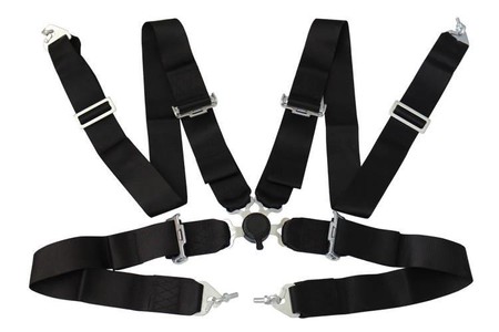 Racing seat belts 4p 3" Black - Quick