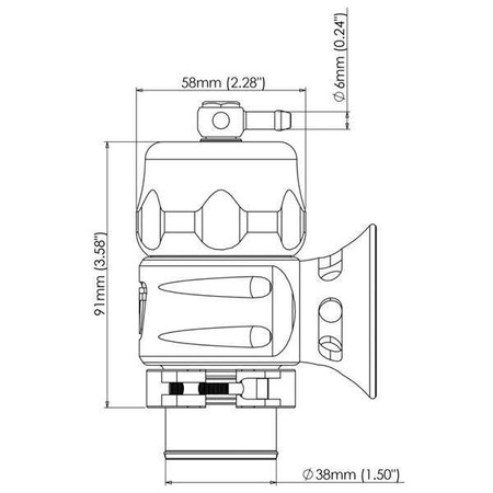 Blow Off Turbosmart Supersonic 38mm UNI Czarny