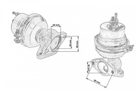 Wastegate zewnętrzny 38mm 0.5-1 Bar