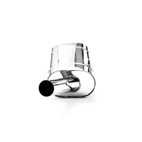 Universal elliptical muffler E204G 50 with embossing