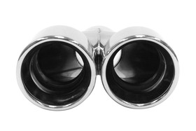 Podwójna końcówka tłumika 2×89 mm, wejście 60 mm – polerowana, prawa