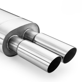 Universal elliptical muffler E101 2X50 without embossing