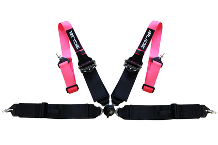 Racing seat belts SLIDE Quick 4p 3" Pink - Black