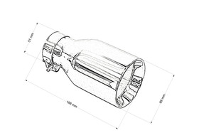 Końcówka tłumika 89 mm, wejście 51 mm – polerowana