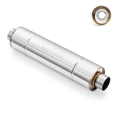 Sportowy Tłumik Przelotowy RM01 60mm Okrągły – Uniwersalny, Stal Kwasoodporna T304