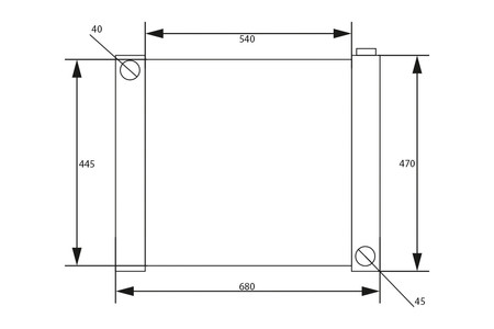 Universal Water Radiator 68x47x8cm