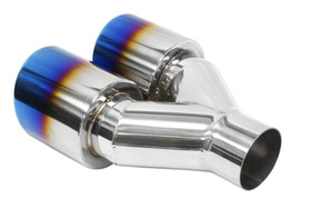 Exhaust tip 89×2 mm, inlet 60 mm – polished, burnt, left